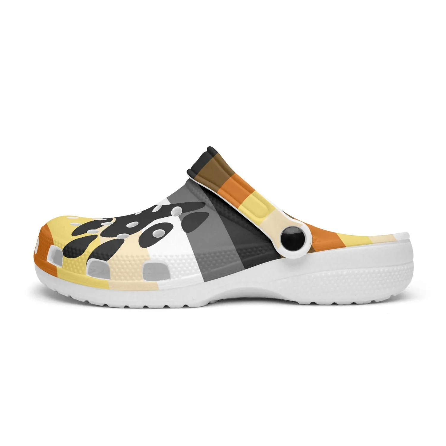 65 MCMLXV Men's LGBT Bear Pride Flag Printed Clogs