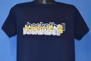 80s Basketball Logo Quik Set Navy Blue t-shirt Medium
