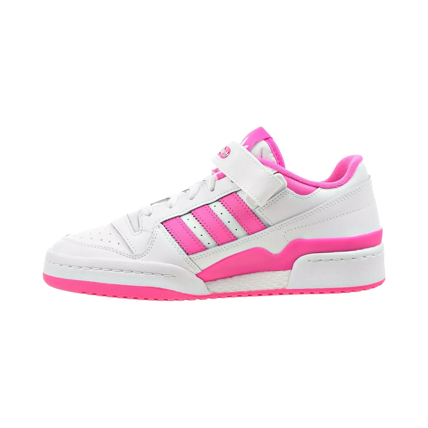 Adidas Forum Low J Big Kids' Shoes Cloud White-Screaming Pink