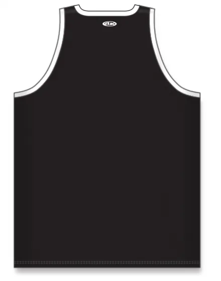 Athletic Knit (AK) B1325M-221 Mens Black/White League Basketball Jersey