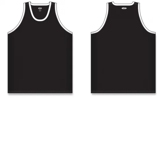 Athletic Knit (AK) B1325M-221 Mens Black/White League Basketball Jersey