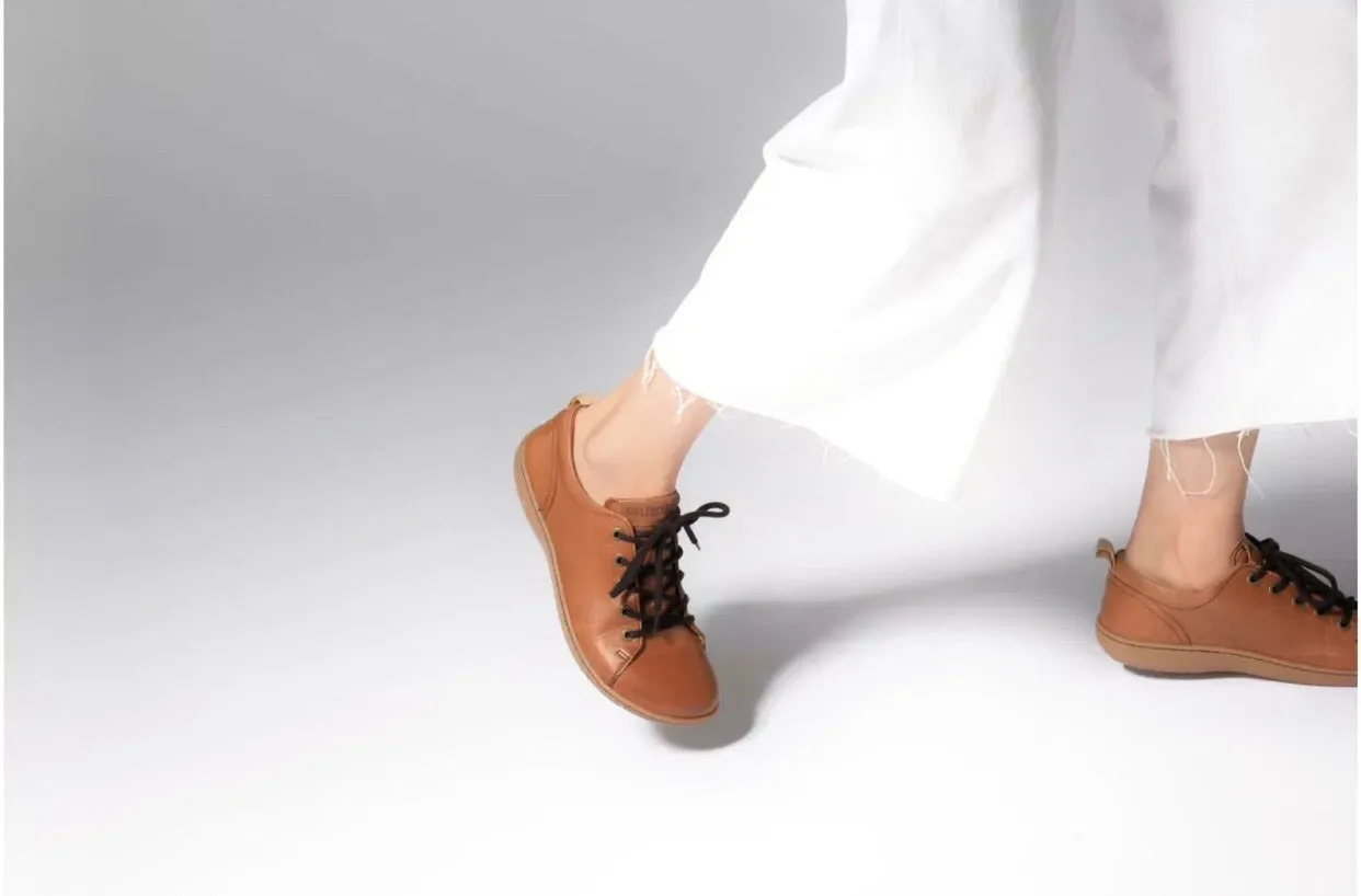 Birkenstock Islay Nut Natural Leather 5 Eyelet Shoe