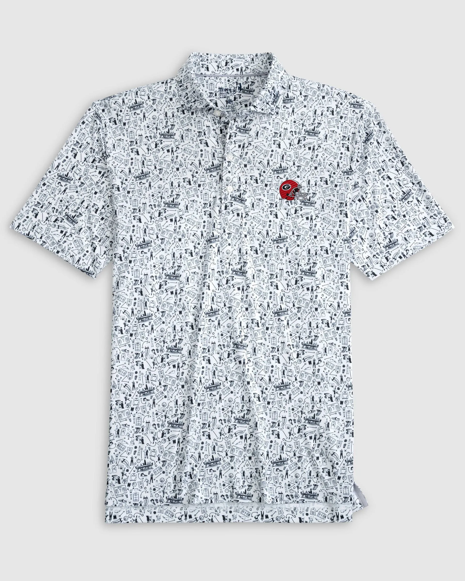 Georgia Hoop There It Is Performance Jersey Polo - Helmet Logo