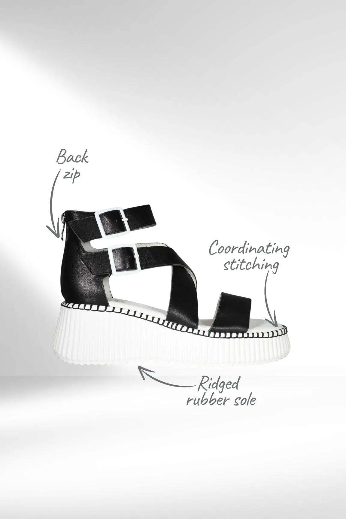 Minx Plaza Platform Sandals Black