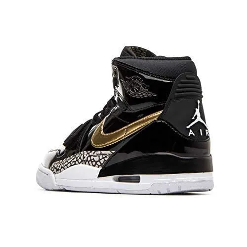 Nike AIR Jordan Legacy 312 Mens Fashion-Sneakers AV3922 (10.5, Black/Metallic Gold/White)