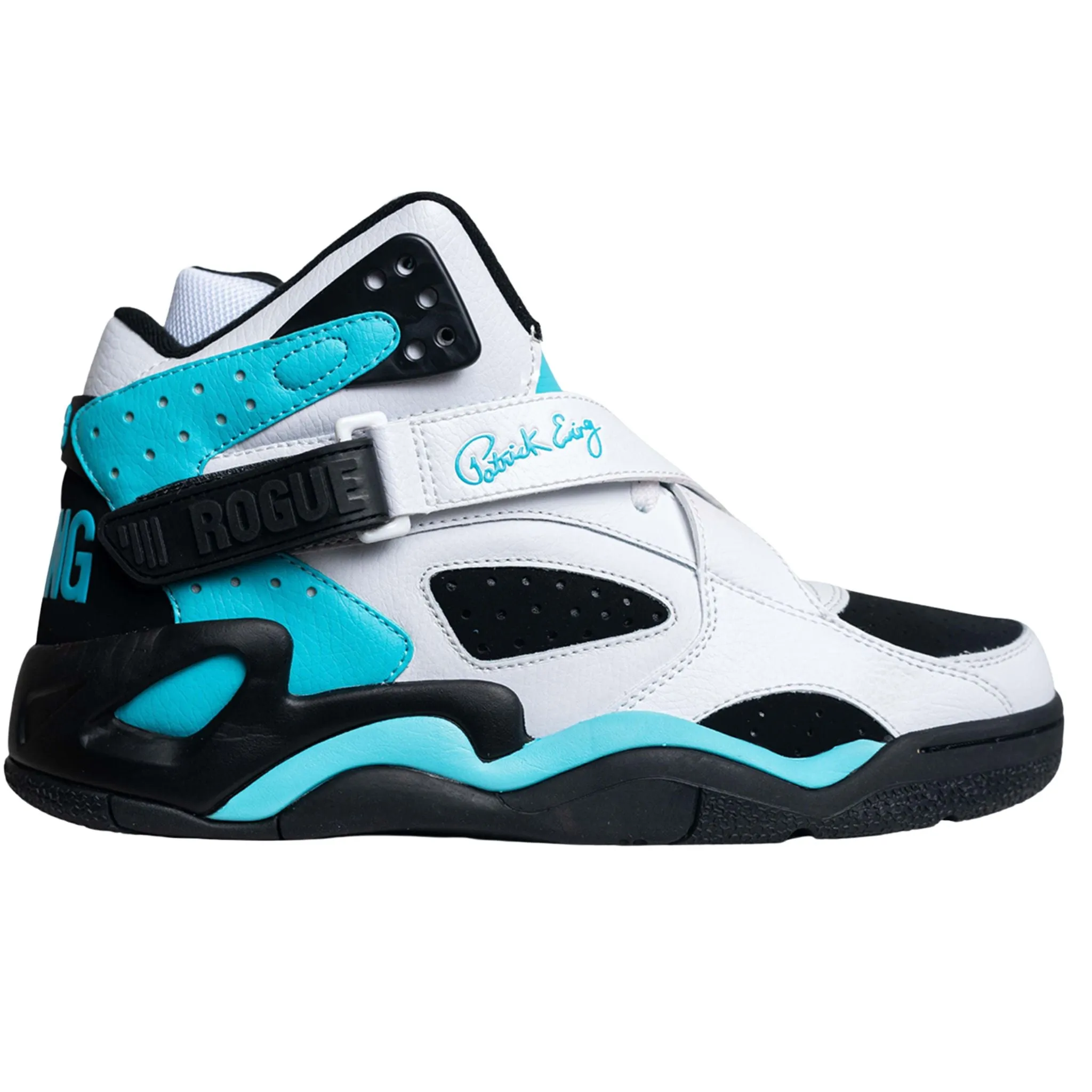 Patrick Ewing Athletics Men's 1BM02092-117 ROGUE White Black Blue Basketball Shoes