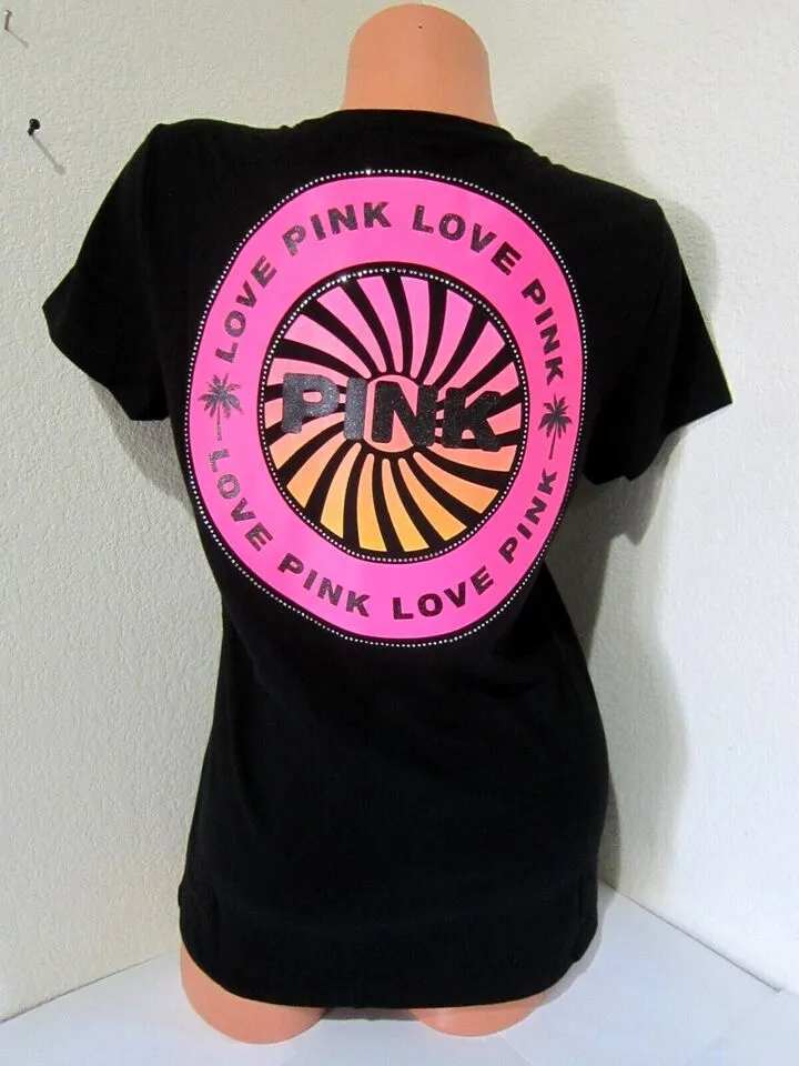 PINK Shine Logo Perfect T-Shirt, S */