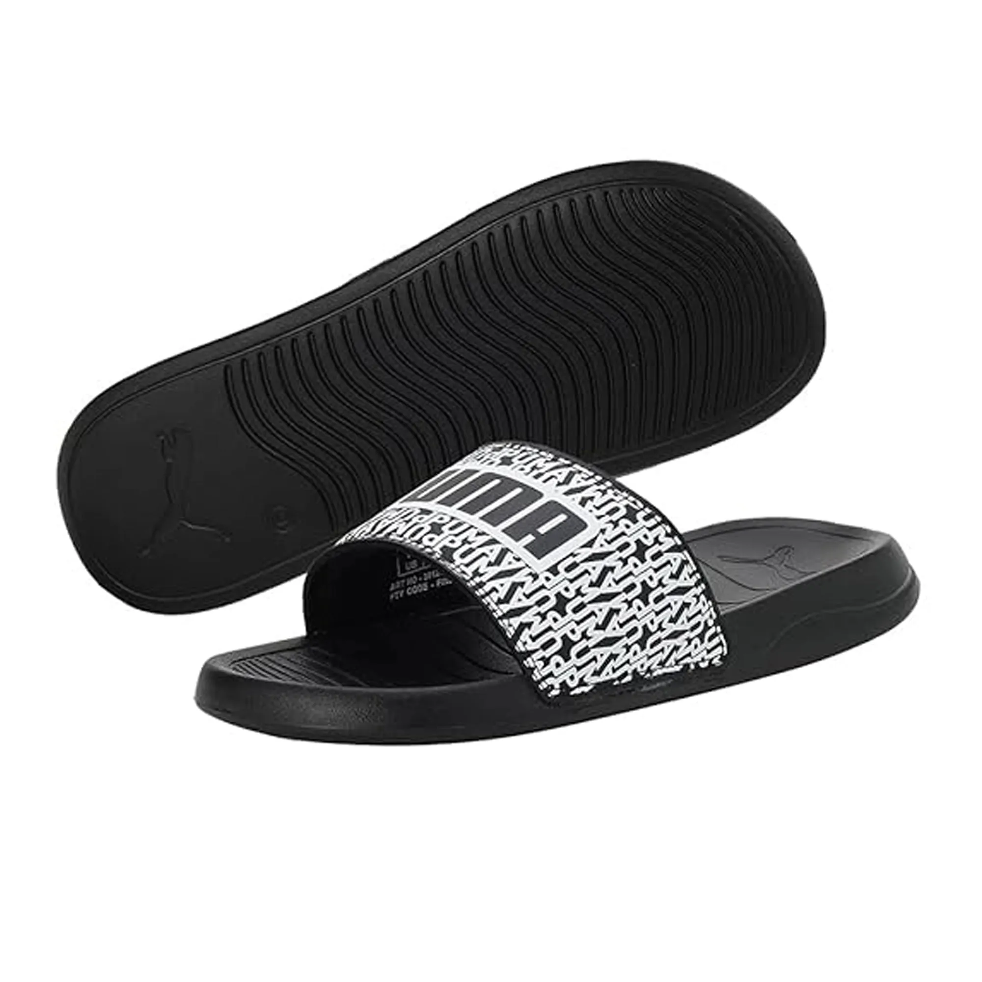 Puma Adult Popcat 20 Mono Res Slide (Black-White) 39126601